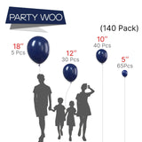 Darrahopens Occasions > Party & Birthday Novelties > Party Supplies 140PCS Dark blue Balloon Garland Kit Latex Balloon Arch Set for Birthday Wedding Party Decoration Dark blue Party Balloon Arch Kit with Multiple Sizes