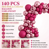 Darrahopens Occasions > Party & Birthday Novelties > Party Supplies 140PCS Rose red Balloon Garland Kit Latex Balloon Arch Set for Birthday Wedding Party Decoration Rose red Party Balloon Arch Kit with Multiple Sizes