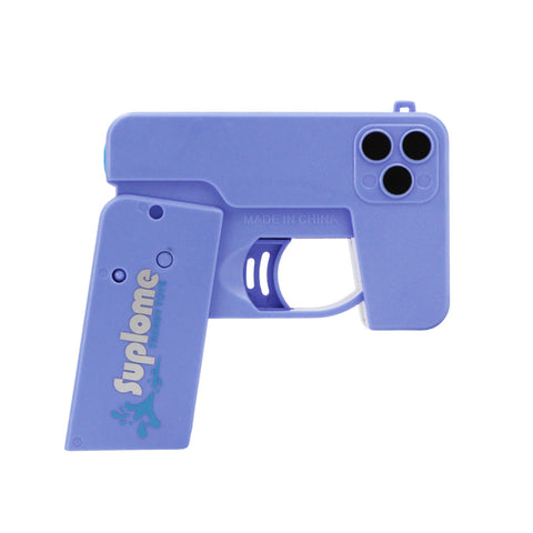 Darrahopens Occasions > Party & Birthday Novelties > Party Supplies 2 Pcs Blue Mini Foldable Phone Water Gun - Portable Dual-Nozzle Spray Toy for Summer Fun and Stress Relief