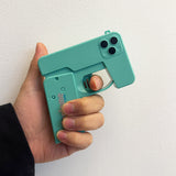 Darrahopens Occasions > Party & Birthday Novelties > Party Supplies 2 Pcs Green Mini Foldable Phone Water Gun - Portable Dual-Nozzle Spray Toy for Summer Fun and Stress Relief