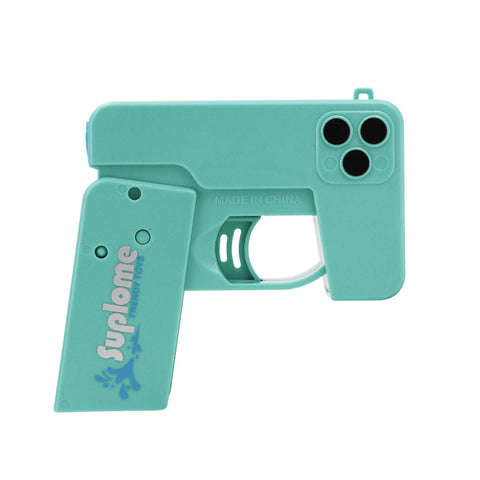 Darrahopens Occasions > Party & Birthday Novelties > Party Supplies 2 Pcs Green Mini Foldable Phone Water Gun - Portable Dual-Nozzle Spray Toy for Summer Fun and Stress Relief