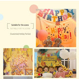 Darrahopens Occasions > Party & Birthday Novelties > Party Supplies 3-pcs Birthday Party Decoration Set with 2-pack Smiley Daisy Balloon Centerpieces & Blue and Green Happy Birthday Felt Banner, Kids Birthday Party Decor Kit, Photo Booth Backdrop Supplies,