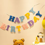 Darrahopens Occasions > Party & Birthday Novelties > Party Supplies 3-pcs Birthday Party Decoration Set with 2-pack Smiley Daisy Balloon Centerpieces & Blue and Pink Happy Birthday Felt Banner, Kids Birthday Party Decor Kit, Photo Booth Backdrop Supplies,