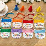 Darrahopens Occasions > Party & Birthday Novelties > Party Supplies 4-Pack Adorable Pet Dog Cat Birthday Party Hat & Bib Set(Pink & Light Blue) - Embroidered Bandana Bib & Felt Party Hat, Adjustable Tie-On Dress-Up Accessories