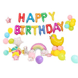 Darrahopens Occasions > Party & Birthday Novelties > Party Supplies 45-50 Pcs Happy Birthday 3D Unicorn Decoration Balloons Diy Decor Party Set - 02