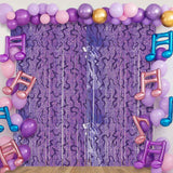 Darrahopens Occasions > Party & Birthday Novelties > Party Supplies 5 pcs Purple Lightning Tinsel Curtain Backdrop - Shimmer Foil Fringe Party Decoration for Birthday, Music Theme, Dance Party and Photo Booth