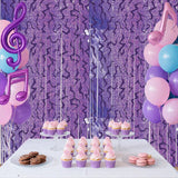 Darrahopens Occasions > Party & Birthday Novelties > Party Supplies 5 pcs Purple Lightning Tinsel Curtain Backdrop - Shimmer Foil Fringe Party Decoration for Birthday, Music Theme, Dance Party and Photo Booth