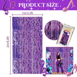 Darrahopens Occasions > Party & Birthday Novelties > Party Supplies 5 pcs Purple Lightning Tinsel Curtain Backdrop - Shimmer Foil Fringe Party Decoration for Birthday, Music Theme, Dance Party and Photo Booth