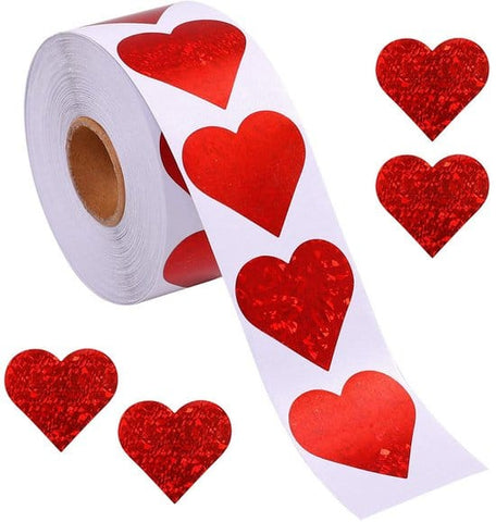 Darrahopens Occasions > Party & Birthday Novelties > Party Supplies 500 Heart Stickers – Valentine's Day Decoration – Heart-shaped Wall Stickers – Sticker Accessories for Birthdays, Parties and Special Occasions