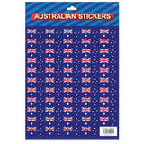 Darrahopens Occasions > Party & Birthday Novelties > Party Supplies Australian Flag Stickers – 4x A4 Sheets of Festive Stickers for Australia Day Celebrations