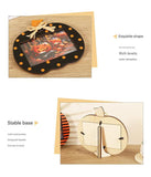 Darrahopens Occasions > Party & Birthday Novelties > Party Supplies Black and Orange Stripes Pattern Festive Pumpkin Photo Frame - Rustic Halloween Tabletop Picture Holder