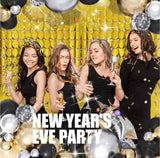 Darrahopens Occasions > Party & Birthday Novelties > Party Supplies Blue 3D Shimmer Foil Fringe Square Cube Curtain (2 PCS) – 1m x 2m Self-Adhesive Metallic Backdrop for Birthdays, Weddings, and Party Wall Decor