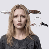 Darrahopens Occasions > Party & Birthday Novelties > Party Supplies Captain Jack Inspired Plug Dagger Headband: Safe and Lightweight PET Material, Classic Dual-Blade Design, Upgraded Sturdy Build, a Must-Have Pirate Accessory for Cosplay and Parties!/black In Australia - Darrahopens