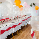 Darrahopens Occasions > Party & Birthday Novelties > Party Supplies Chair Covers - Pack of 5 - Christmas Chair Covers - Party Chair Covers - Premium Elastic Chair Cover Straps - Buckle Slider - Universal Elastic Chair Straps - Wedding - Ceremony - Banquet Decoration - Red