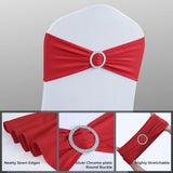 Darrahopens Occasions > Party & Birthday Novelties > Party Supplies Chair Covers - Pack of 5 - Christmas Chair Covers - Party Chair Covers - Premium Elastic Chair Cover Straps - Buckle Slider - Universal Elastic Chair Straps - Wedding - Ceremony - Banquet Decoration - Red