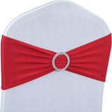 Darrahopens Occasions > Party & Birthday Novelties > Party Supplies Chair Covers - Pack of 5 - Christmas Chair Covers - Party Chair Covers - Premium Elastic Chair Cover Straps - Buckle Slider - Universal Elastic Chair Straps - Wedding - Ceremony - Banquet Decoration - Red