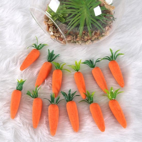 Darrahopens Occasions > Party & Birthday Novelties > Party Supplies Easter Decorations - Realistic Carrot Figures - Pack of 12 - Mini Foam Carrots 7cm - Party Decorations