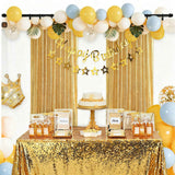 Darrahopens Occasions > Party & Birthday Novelties > Party Supplies Gold Sequin Backdrop Curtain Party Wedding Photo Booth Background Panel 8FT x 2FT