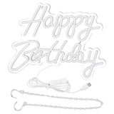 Darrahopens Occasions > Party & Birthday Novelties > Party Supplies Happy Birthday Letter LED Lights Romantic Neon Light Sign Acrylic Happy Birthday Decoration for Party Bar Warm White In Australia - Darrahopens