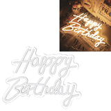 Darrahopens Occasions > Party & Birthday Novelties > Party Supplies Happy Birthday Letter LED Lights Romantic Neon Light Sign Acrylic Happy Birthday Decoration for Party Bar Warm White In Australia - Darrahopens