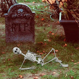 Darrahopens Occasions > Party & Birthday Novelties > Party Supplies Life Size Halloween Skeleton with Movable Joints Full Body Scary Decoration for Party Haunted House