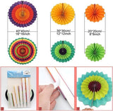 Darrahopens Occasions > Party & Birthday Novelties > Party Supplies Rainbow Party Decoration Set - Complete with Paper Fans, Honeycomb Balls & Streamers - For Birthdays & Weddings