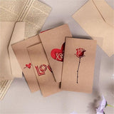 Darrahopens Occasions > Party & Birthday Novelties > Party Supplies Set of 6 Valentine's Day Envelopes - Valentine's Day and Mother's Day Cards - Hollowed Heart Flowers - Birthday Party Supplies - Wedding Invitations