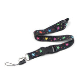 Darrahopens Occasions > Party & Birthday Novelties > Party Supplies Smooth Sunflower Stars Pattern Black Lanyard