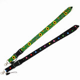 Darrahopens Occasions > Party & Birthday Novelties > Party Supplies Smooth Sunflower Stars Pattern Black Lanyard