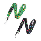 Darrahopens Occasions > Party & Birthday Novelties > Party Supplies Smooth Sunflower Stars Pattern Black Lanyard