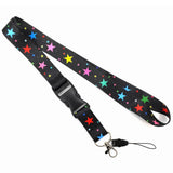 Darrahopens Occasions > Party & Birthday Novelties > Party Supplies Smooth Sunflower Stars Pattern Black Lanyard