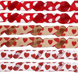 Darrahopens Occasions > Party & Birthday Novelties > Party Supplies Valentine's Day Ribbons - 3 Rolls - Handmade Ribbons - Heart Pattern - Natural Texture - Suitable for Wrapping Flowers and Party Decorations （10m）
