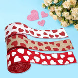 Darrahopens Occasions > Party & Birthday Novelties > Party Supplies Valentine's Day Ribbons - 3 Rolls - Handmade Ribbons - Heart Pattern - Natural Texture - Suitable for Wrapping Flowers and Party Decorations （5m）