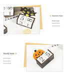 Darrahopens Occasions > Party & Birthday Novelties > Party Supplies White Ghost Shape Festive Halloween Countdown Blocks - Reusable Wooden Perpetual Calendar for Desk Decor