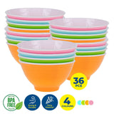 Darrahopens Occasions Party Central 36PCE Coloured Bowls Reusable Lightweight Durable High Quality
