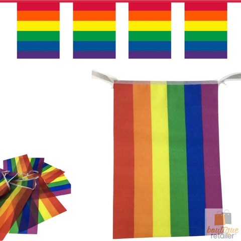Darrahopens Occasions > Party Decorations 3.6m RAINBOW BUNTING FLAG Party Banner Birthday Market Stall Flags Decor Pride