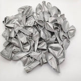darrahopens Occasions > Party Decorations 50PCS 5'' Latex Balloon Set Metallic Silver Birthday Wedding Party Decoration