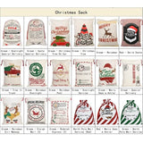 Darrahopens Occasions > Party Decorations 50x70cm Canvas Hessian Christmas Santa Sack Xmas Stocking Reindeer Kids Gift Bag, Cream - Reindeer Express (A)