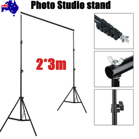 Darrahopens Occasions > Party Decorations Adjustable Background 2*3m Backdrop Support Stand Photo Studio Crossbar Set