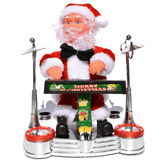 Darrahopens Occasions > Party Decorations Santa Claus Playing Ornament Piano Doll Musical Electric Toy Xmas Christmas Gift