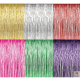 Darrahopens Occasions > Party Decorations Tinsel Curtain Foil Metallic Fringe Backdrop Party Door Decorations (200cm x 100cm) - Green