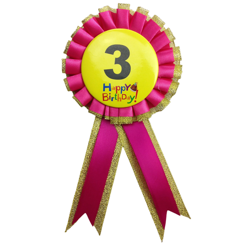 Darrahopens Occasions > Party Favours BIRTHDAY BADGE Party Favour Award Rosette Fancy Dress Girls Boys Childrens Kids -