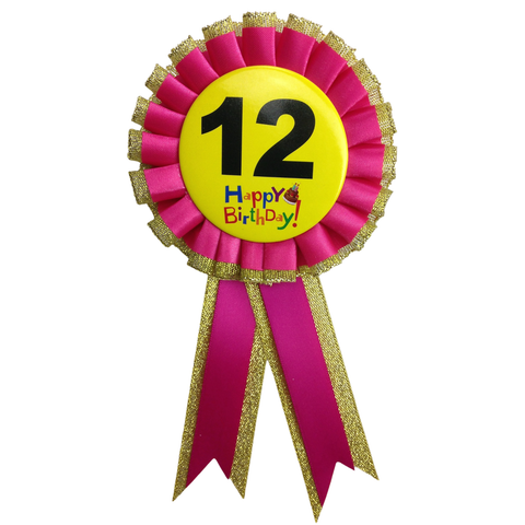 Darrahopens Occasions > Party Favours BIRTHDAY BADGE Party Favour Award Rosette Fancy Dress Girls Boys Childrens Kids -