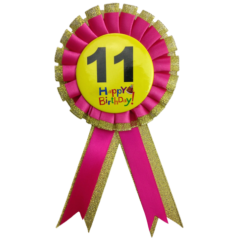 Darrahopens Occasions > Party Favours BIRTHDAY BADGE Party Favour Award Rosette Fancy Dress Girls Boys Childrens Kids -