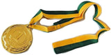 Darrahopens Occasions > Party Favours METAL WINNER GOLD MEDAL 1st Party Favours Sports Day 40cm Ribbon - Green/Gold