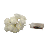 Darrahopens Occasions > Party Lights > Coloured Lights 20 White Rose 3D Fairy Lights 3M String, Battery (AA) Indoor & Outdoor Decorations Wedding Valentines Romantic Room Table Lighting