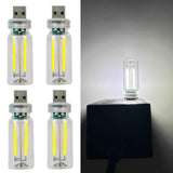 Darrahopens Occasions > Party Lights > Coloured Lights 4 PCS Car USB Lights, Plug-in Retro Car Atmosphere Lamp with Touch Dimmable, Portable Mini Glass Bottle LED Bulb Night Lights for Vehicle Bedroom Hallway Camping Holiday Decoration (white)