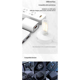 Darrahopens Occasions > Party Lights > Coloured Lights 4 PCS Car USB Lights, Plug-in Retro Car Atmosphere Lamp with Touch Dimmable, Portable Mini Glass Bottle LED Bulb Night Lights for Vehicle Bedroom Hallway Camping Holiday Decoration (white)