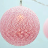 Darrahopens Occasions > Party Lights > Coloured Lights 50 Ball Pastel Pink LONG 5m String Light Battery Box 5cm Cotton Ball  Christmas Birthday Bbay Girl Special Occasion Decoration