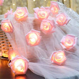 Darrahopens Occasions > Party Lights > Coloured Lights Battery Operated LED String Lights Pink Flowers Pattern Diameter 6Cm, Pe (Polyethylene)., Pink, 3M 20LED